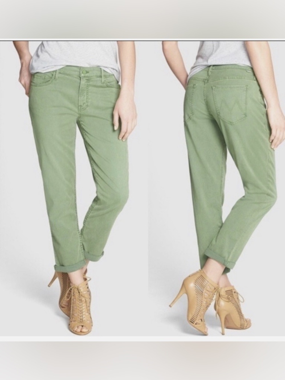 MOTHER The Dropout A walk in the park Poison Ivy Green Jeans Pants size 25